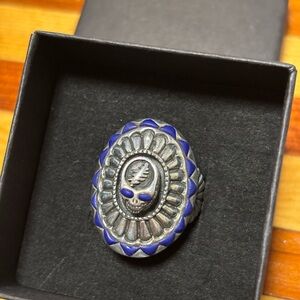 Handmade Sterling Silver Grateful Dead Steal Your Face Ring
